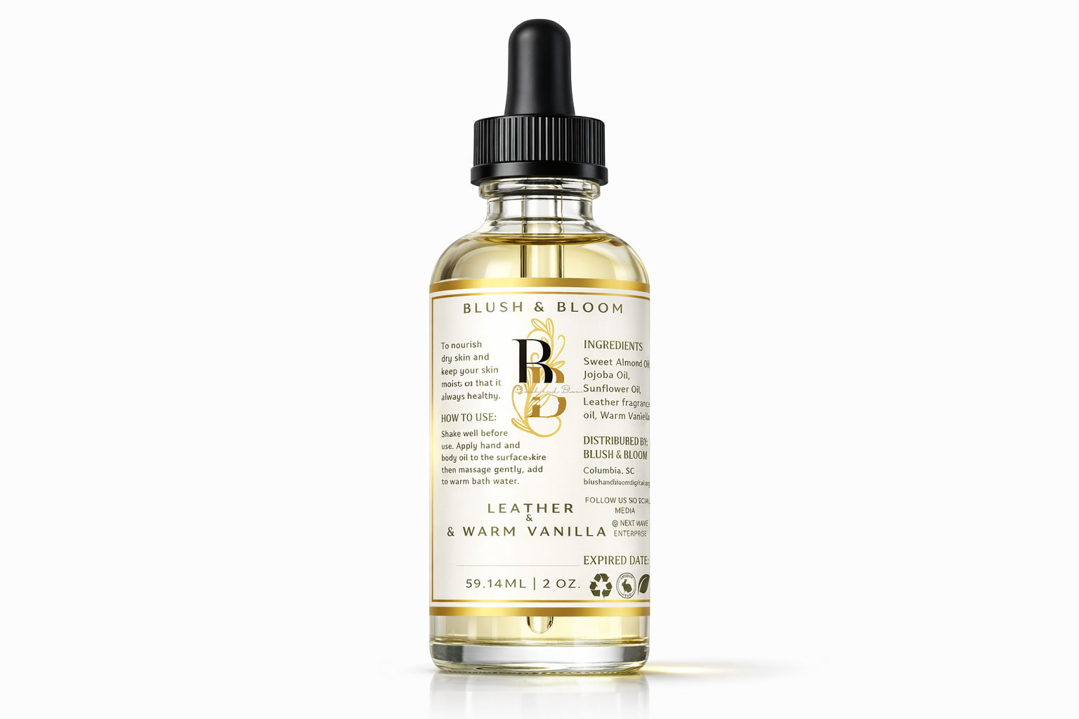 Leather & Warm Vanilla Body Oil